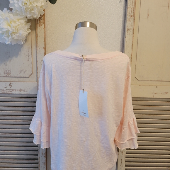 Dylan women's large blush pink top ruffle - Picture 4 of 8